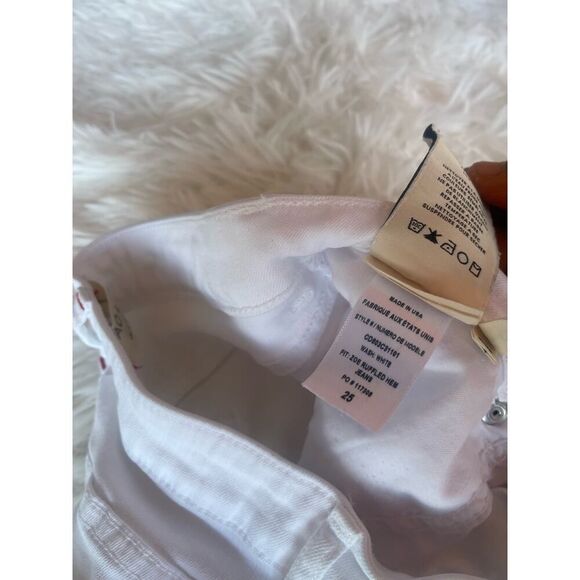 AOLA Jeans Los Angeles Zoe ruffle hem jeans white women’s size 25 - Picture 8 of 12